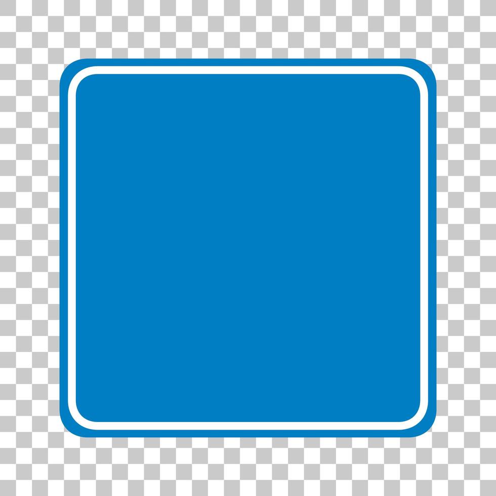 señal de tráfico azul sobre fondo transparente vector