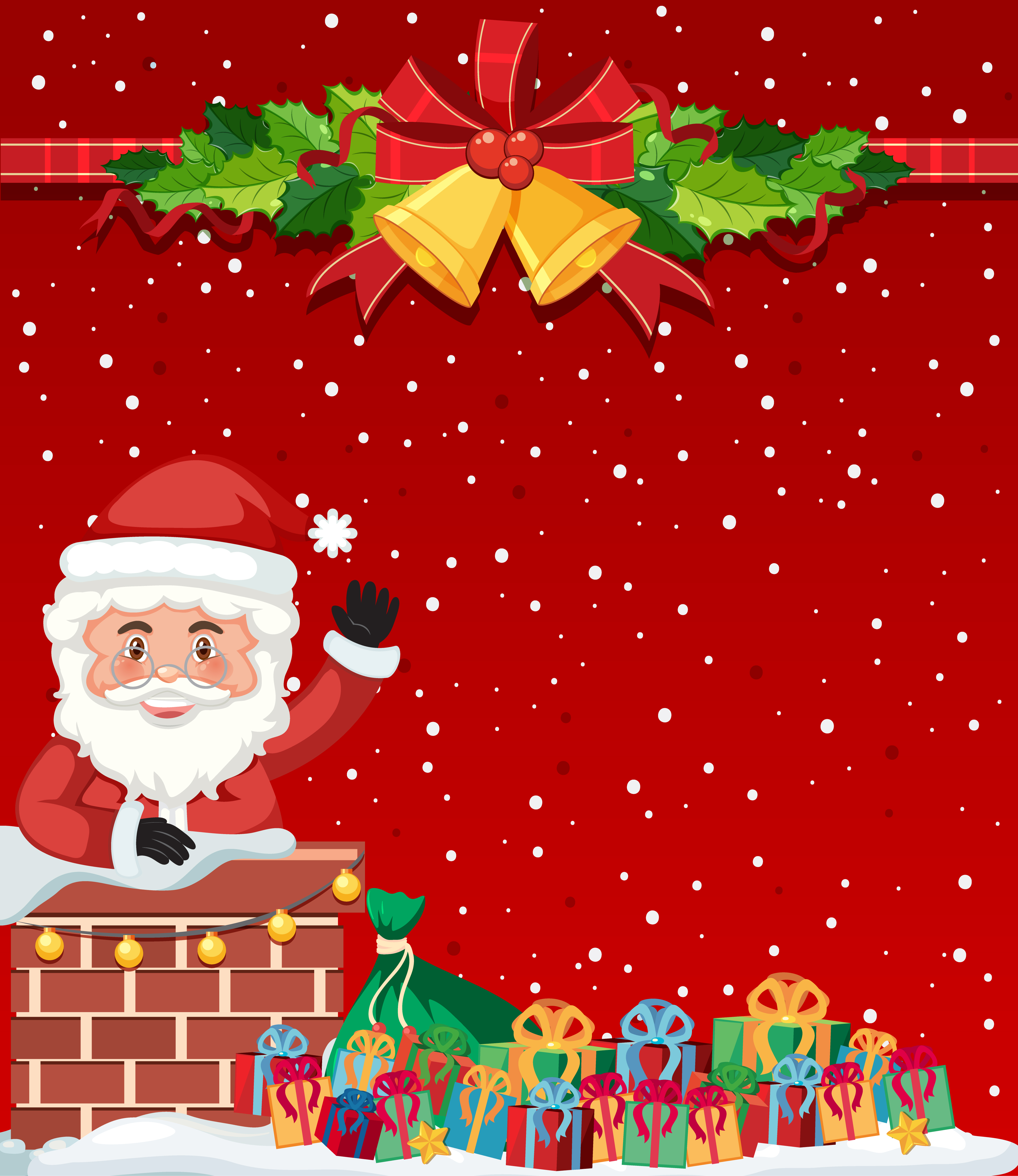 Merry Christmas with santa background 1437567 Vector Art at Vecteezy