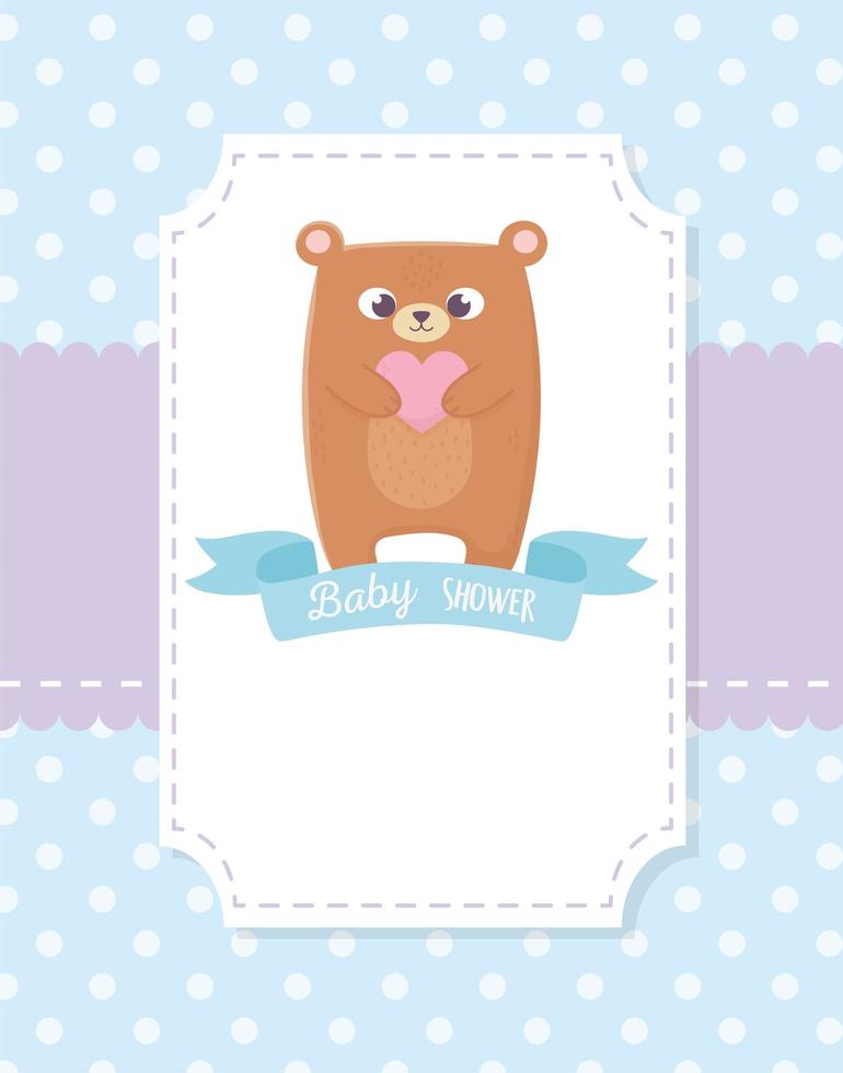 Cute baby shower label vector