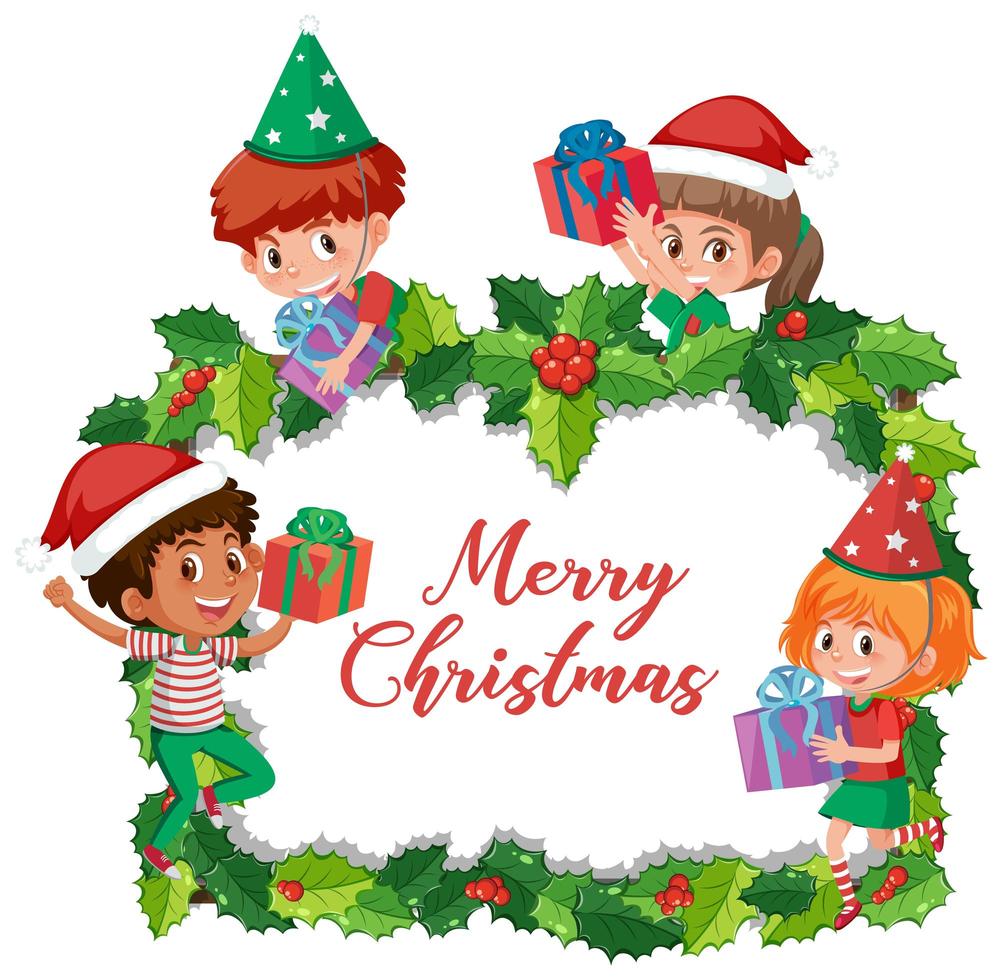 Isolated Merry Christmas banner vector