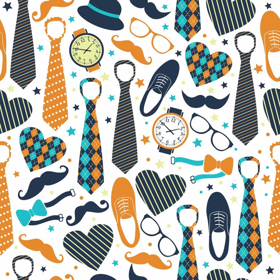 Seamless pattern of Fathers day vector