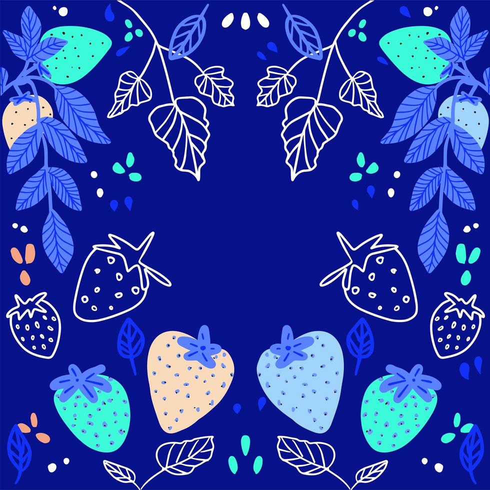 Berries seamless pattern vector