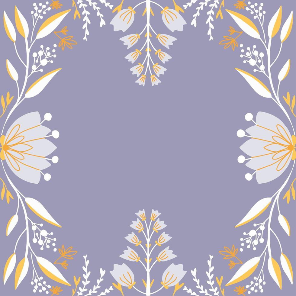 fondo floral dibujado a mano vector