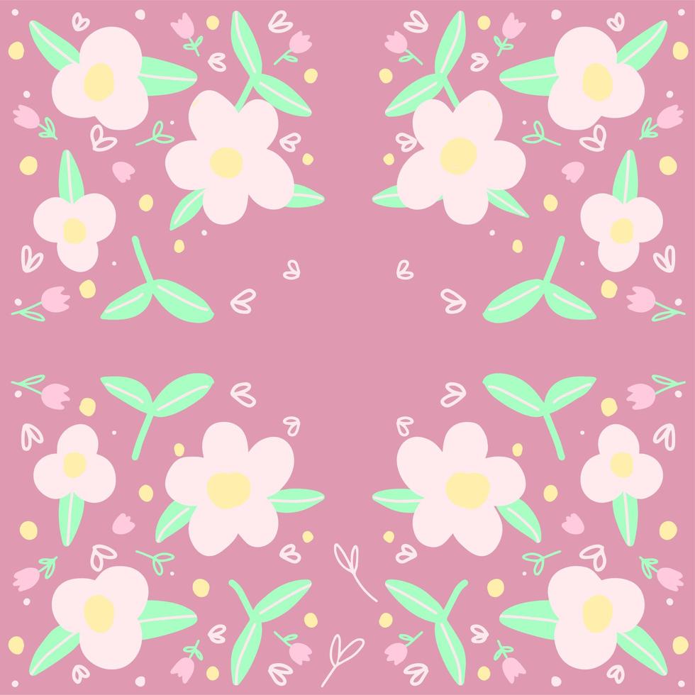 fondo floral dibujado a mano vector