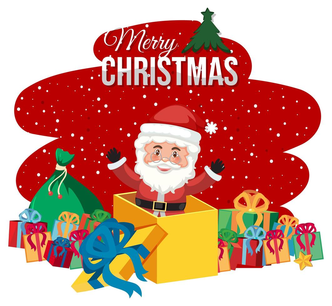 Isolated Merry Christmas banner vector