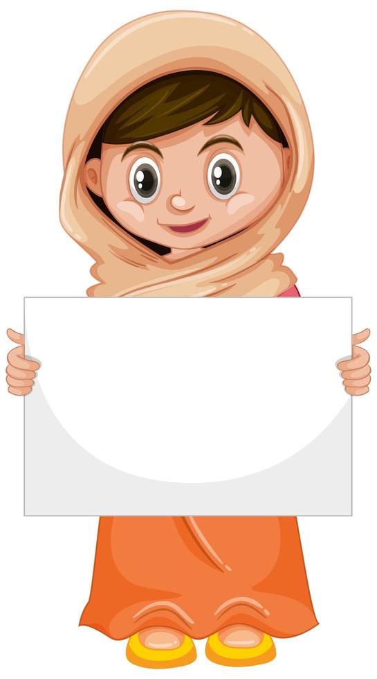 Cute young girl cartoon character vector