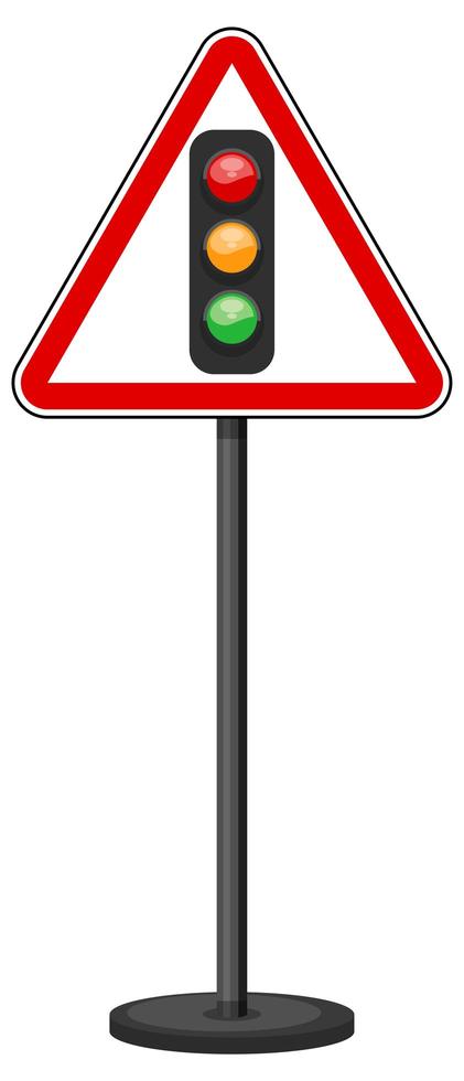 Red traffic sign on white background vector