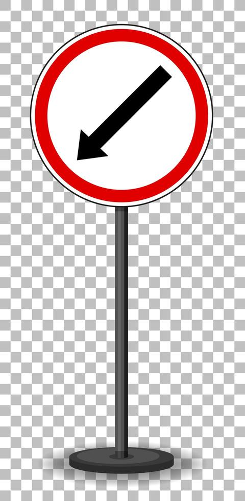 Red traffic sign on transparent background vector