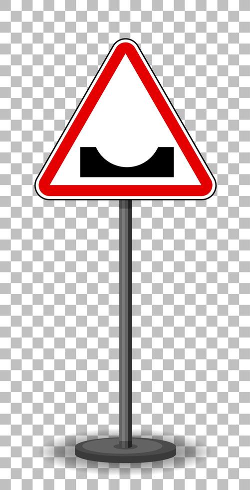 Red traffic sign on transparent background vector