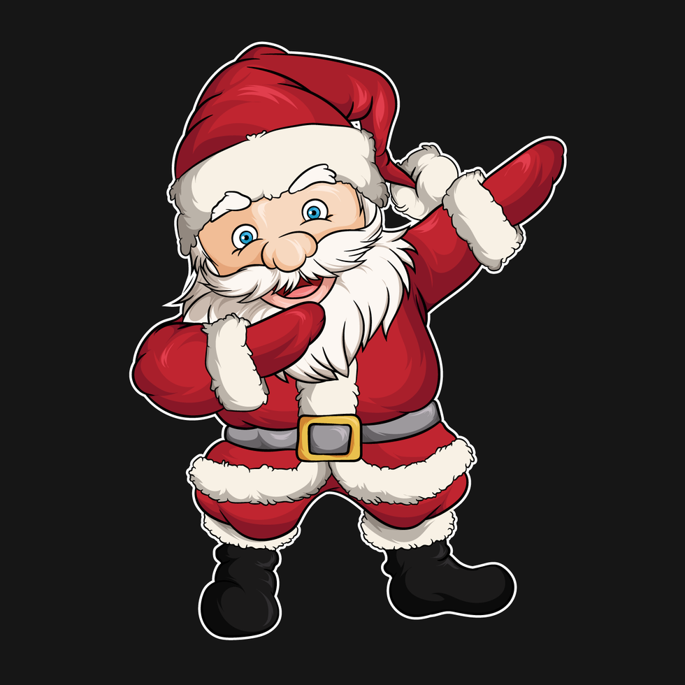 Dabbing Christmas Santa Claus vector