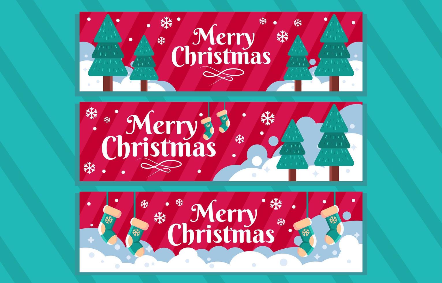 Fun Banner of Snow Christmas vector