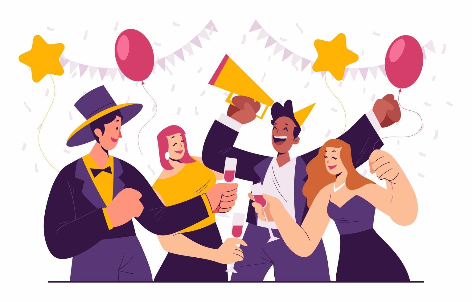 Fun New Year Party vector