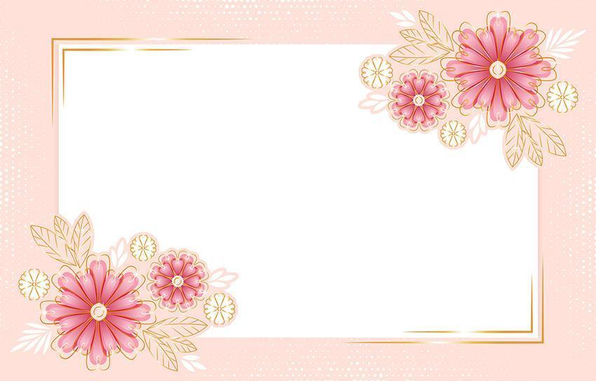 fondo floral con detalles dorados vector