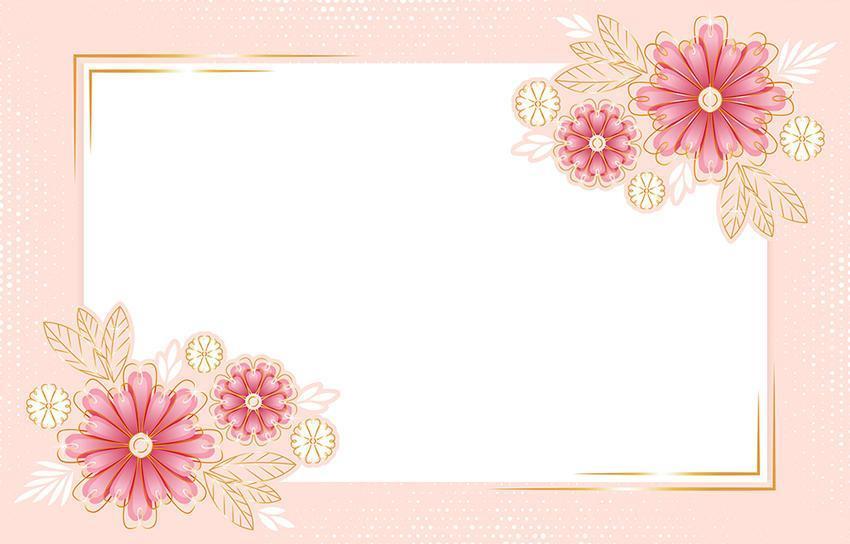 Floral Background with Gold Details vector