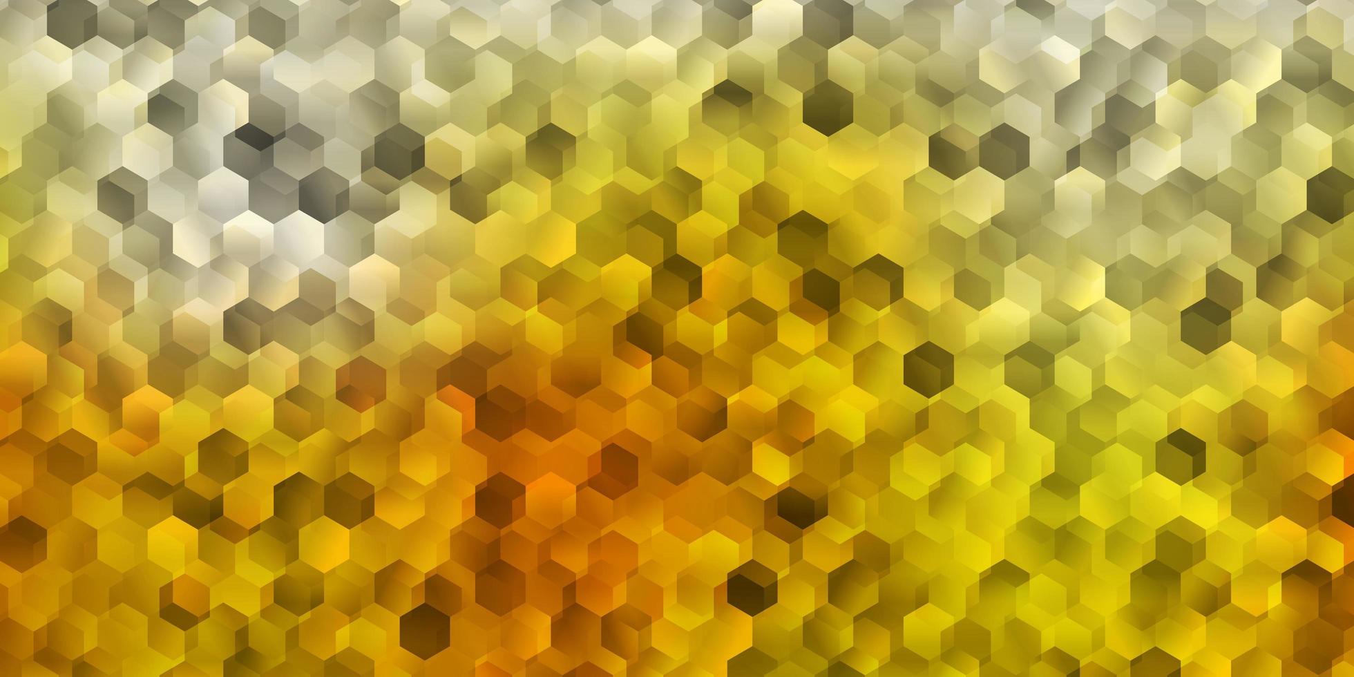 Orange background with hexagonal shapes. vector