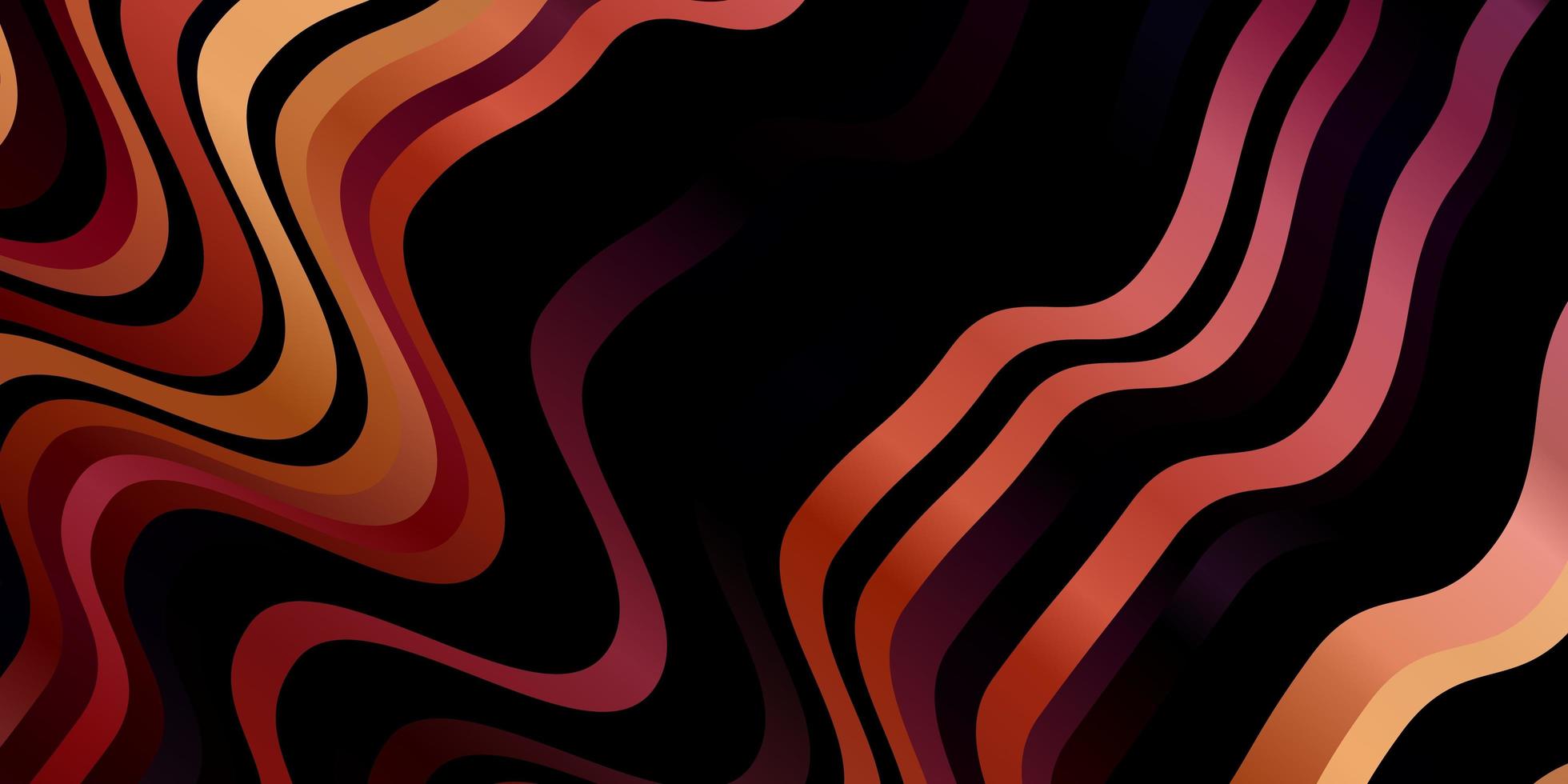 Dark red and yellow background with bent lines. vector