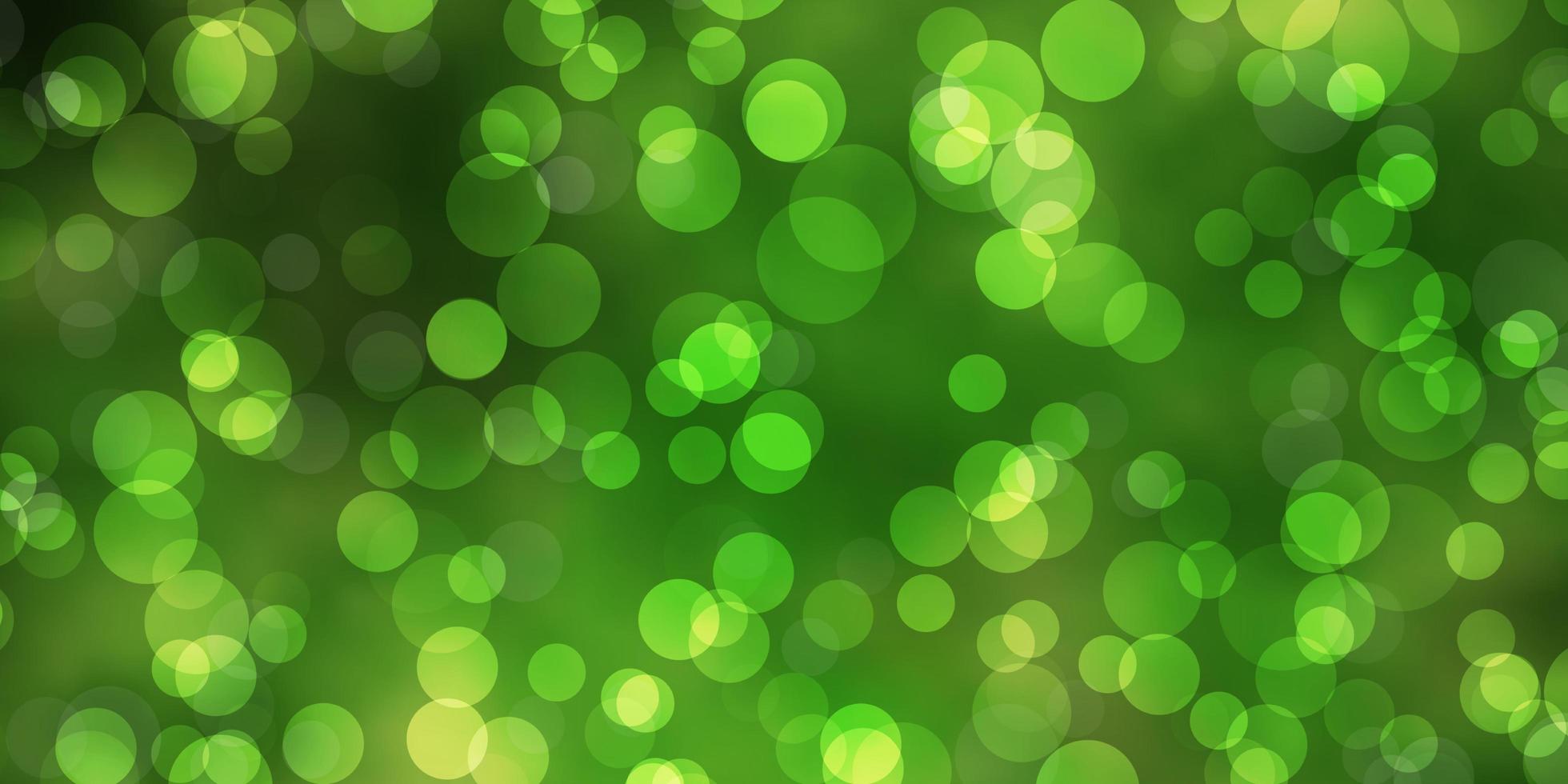 Green layout with circle shapes. vector