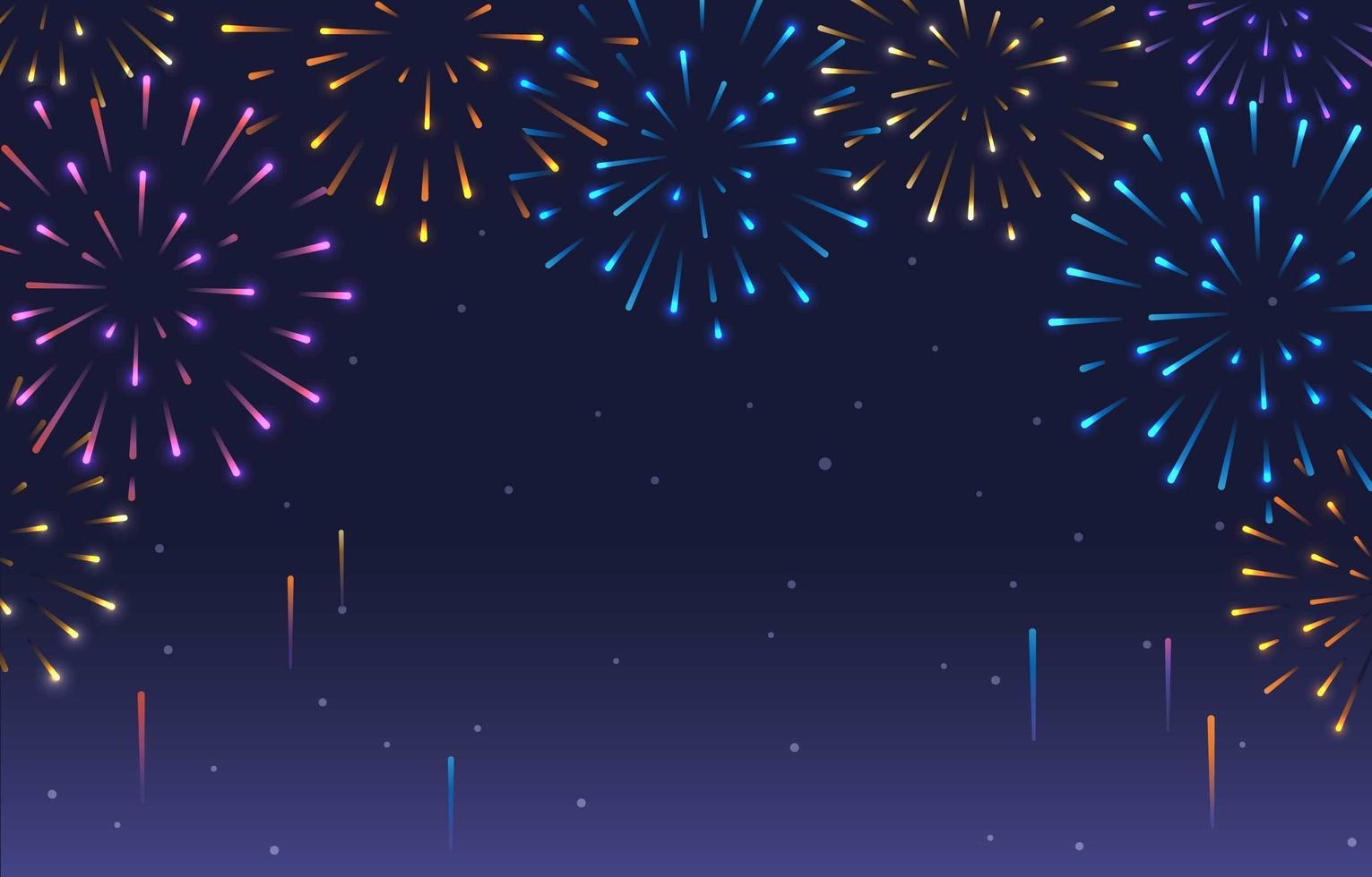 Colorful Fireworks Background vector