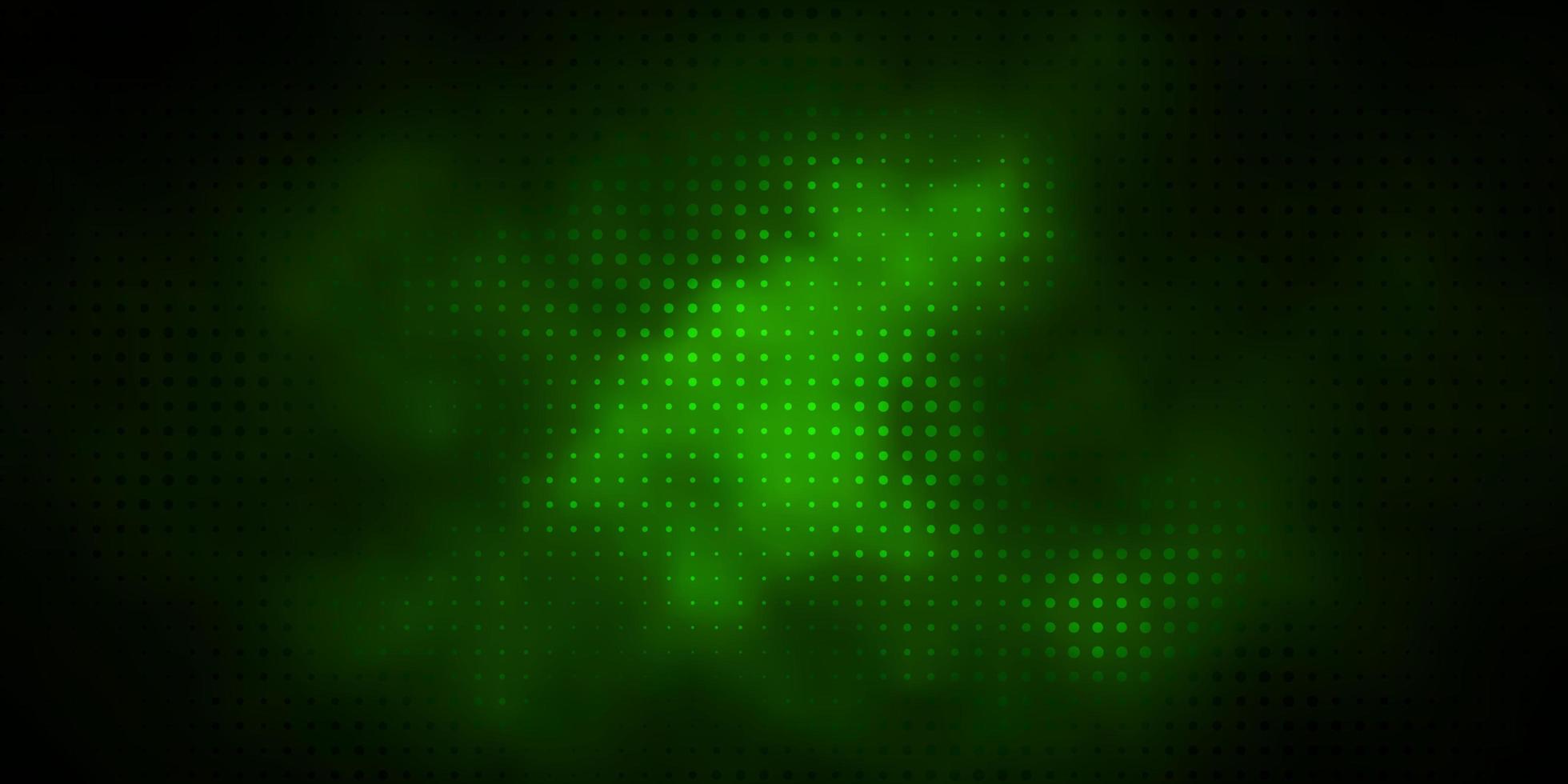 Dark green texture with circles. vector