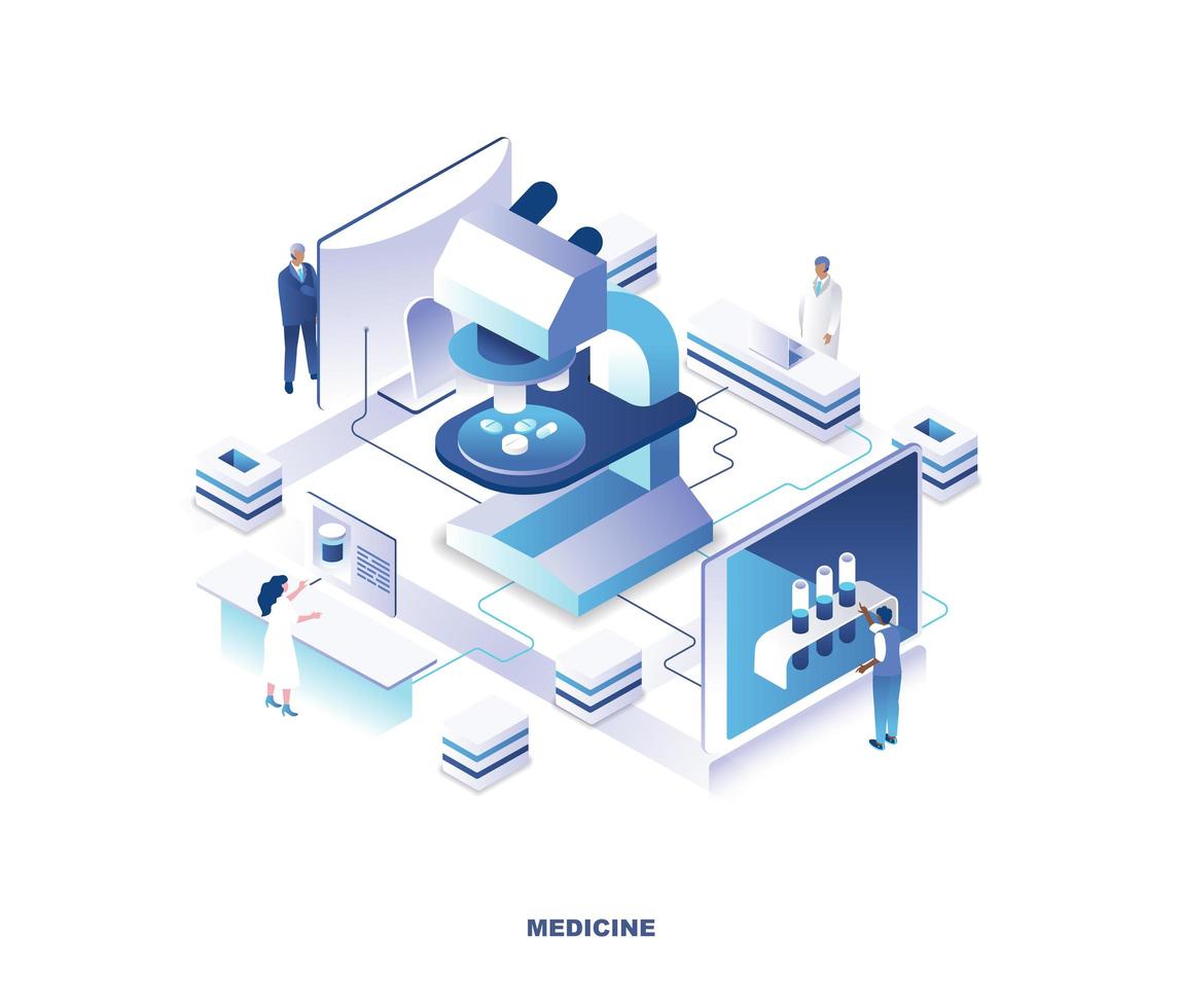 Medicine isometric design vector