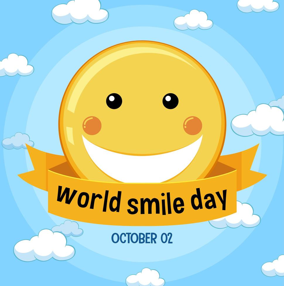 World smile day banner vector