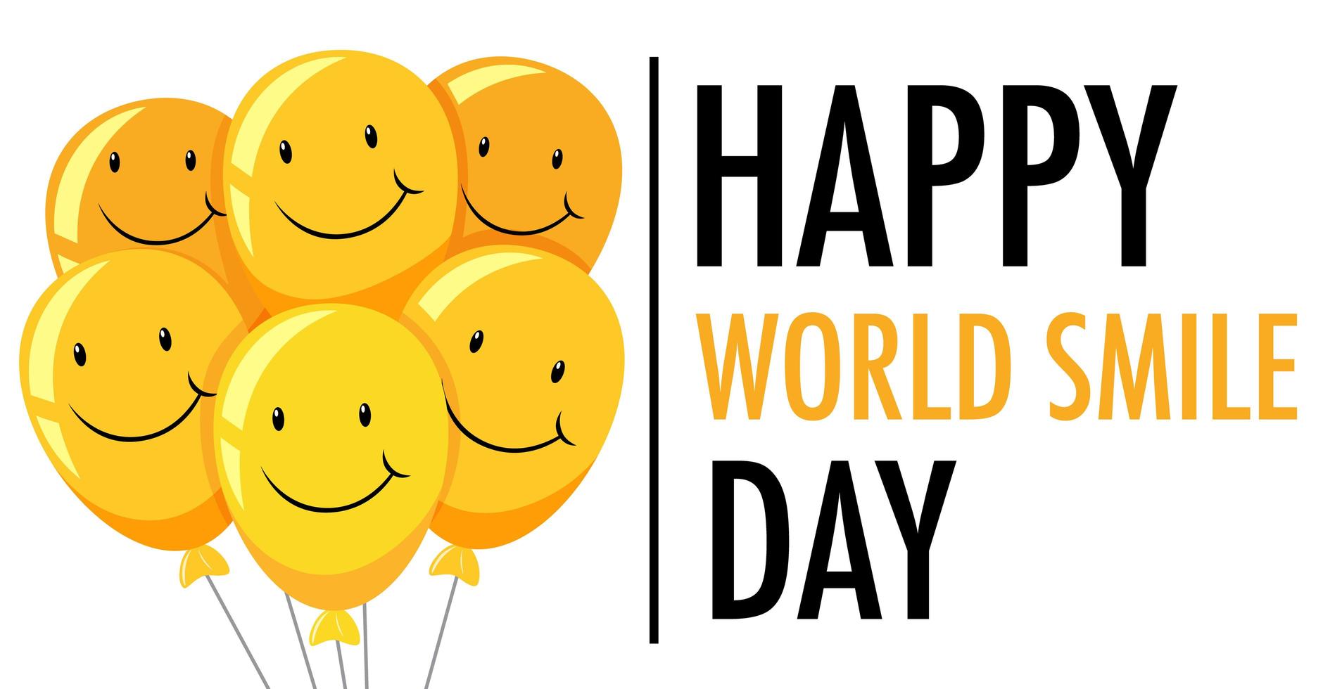 World smile day banner vector