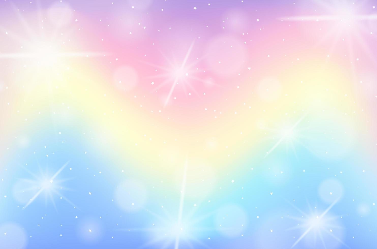 Sparkling rainbow pastel blurred background vector