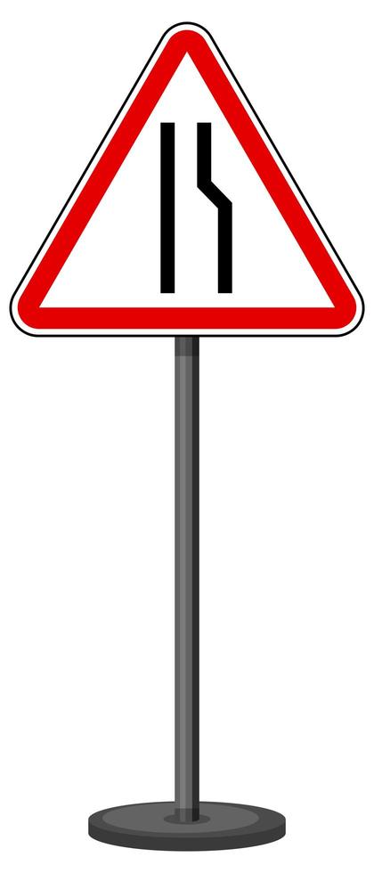 Red traffic sign on white vector