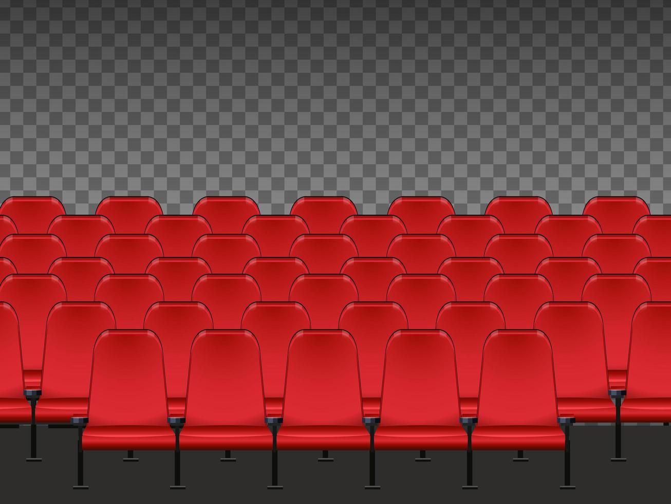 Red cinema seats vector