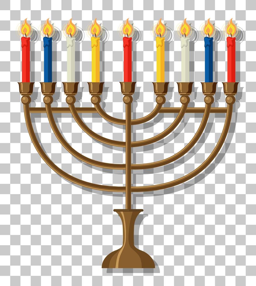 candelabro para hanukkah vector