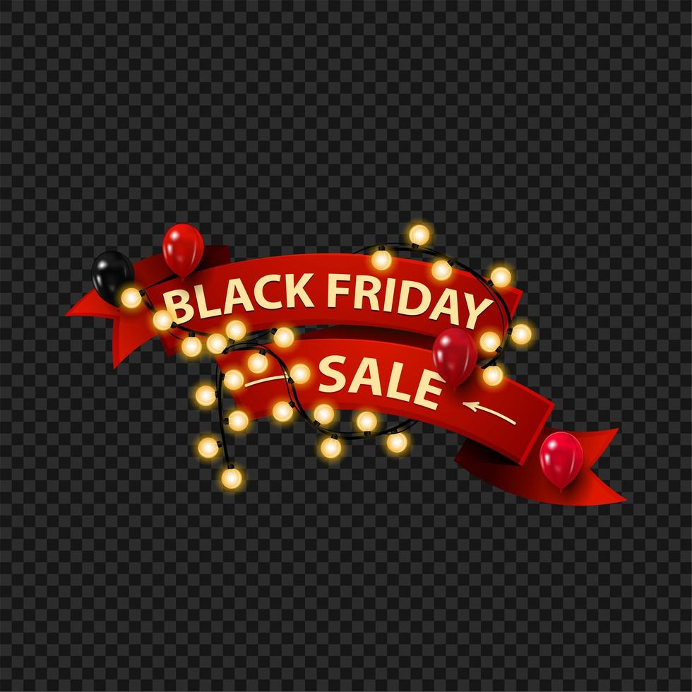 Black Friday Sale lights web banner vector