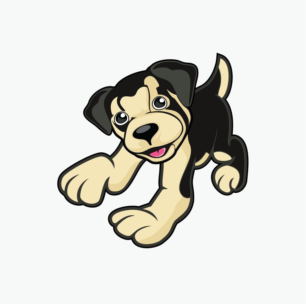 Design of puppy dog cartoon character vector