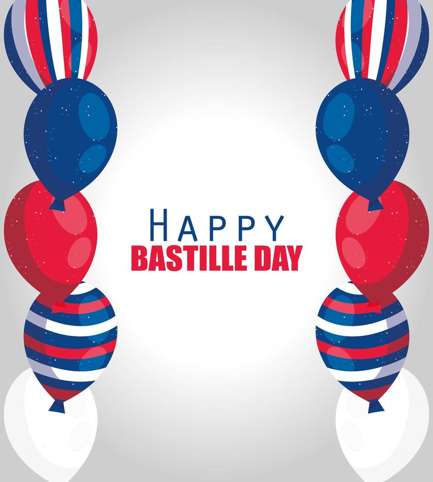 Bastille Day celebration banner with French elements vector