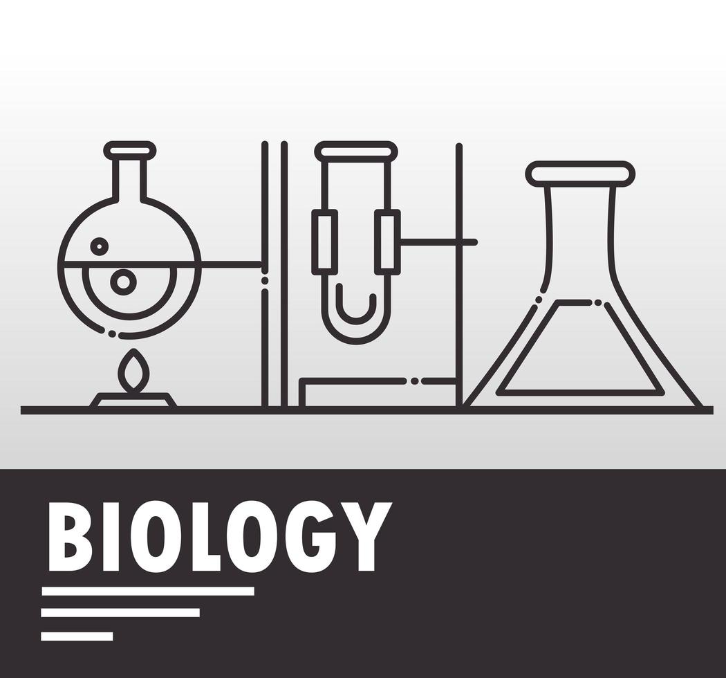 Biology, chemistry, and science icon composition vector