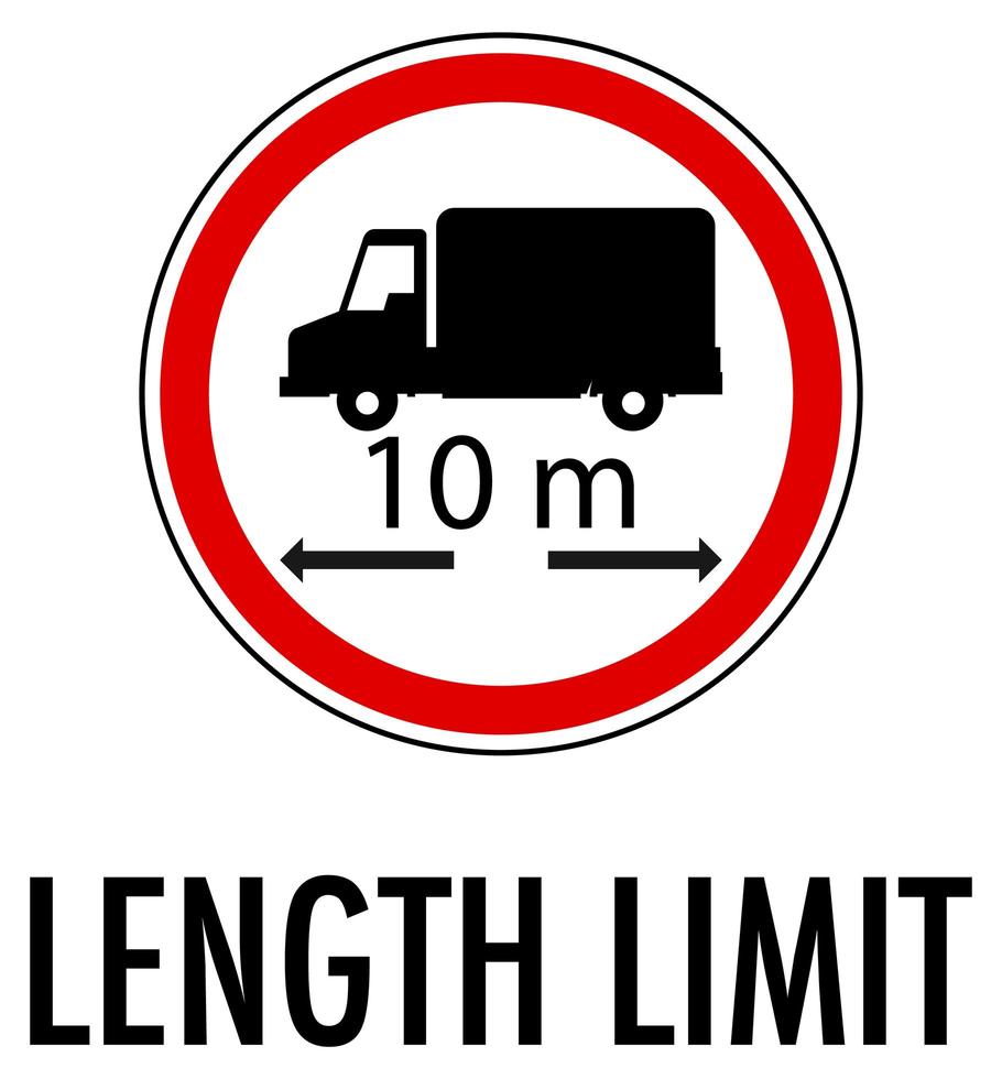 Length limit isolated on white background vector