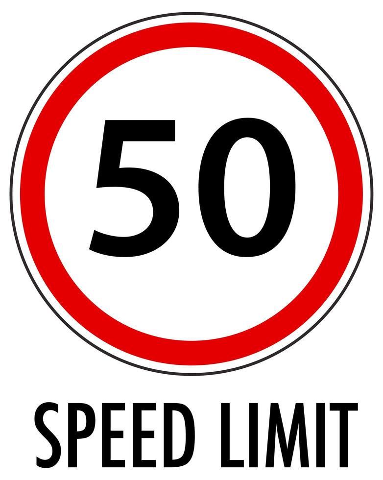 Red traffic sign on white background vector