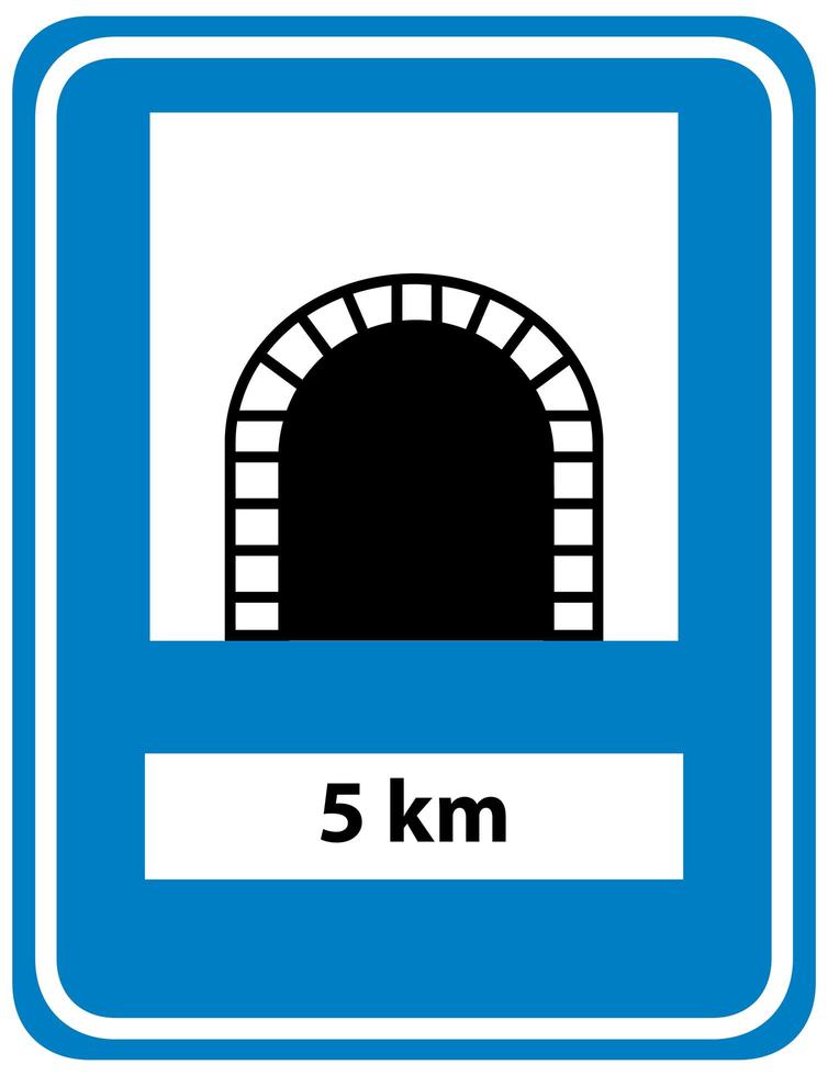 Tunnel sign isolated on white background vector