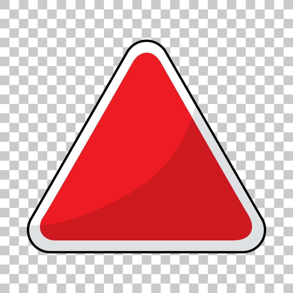 Banner de tráfico rojo vacío sobre fondo transparente vector