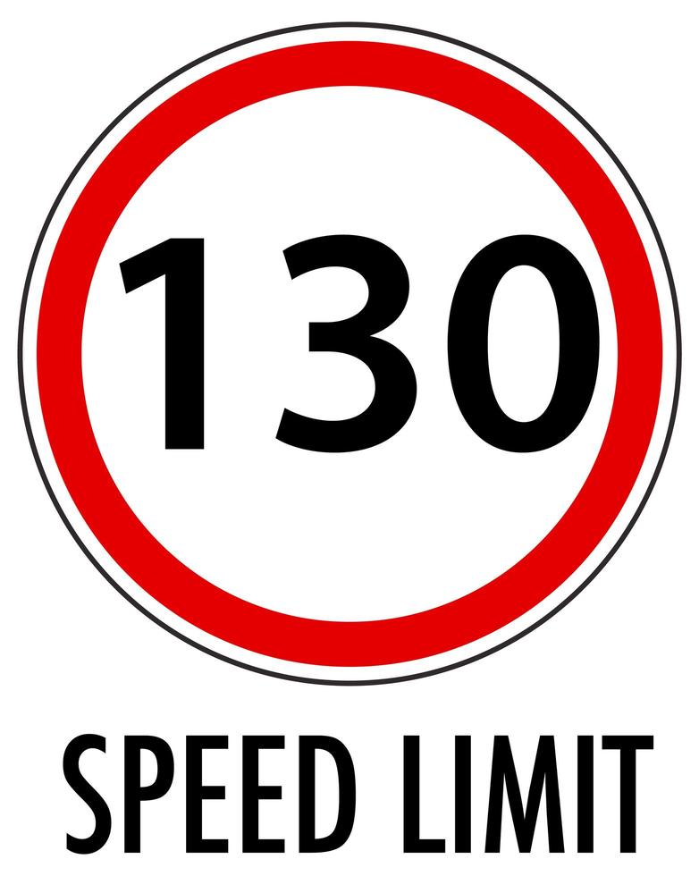 Red traffic sign on white background vector