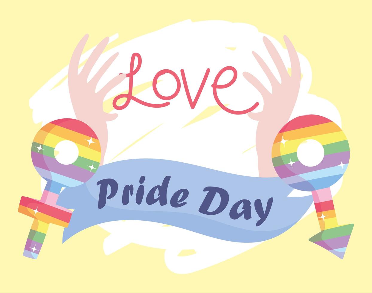 Cartoon LGBTQI composition for Pride celebration vector