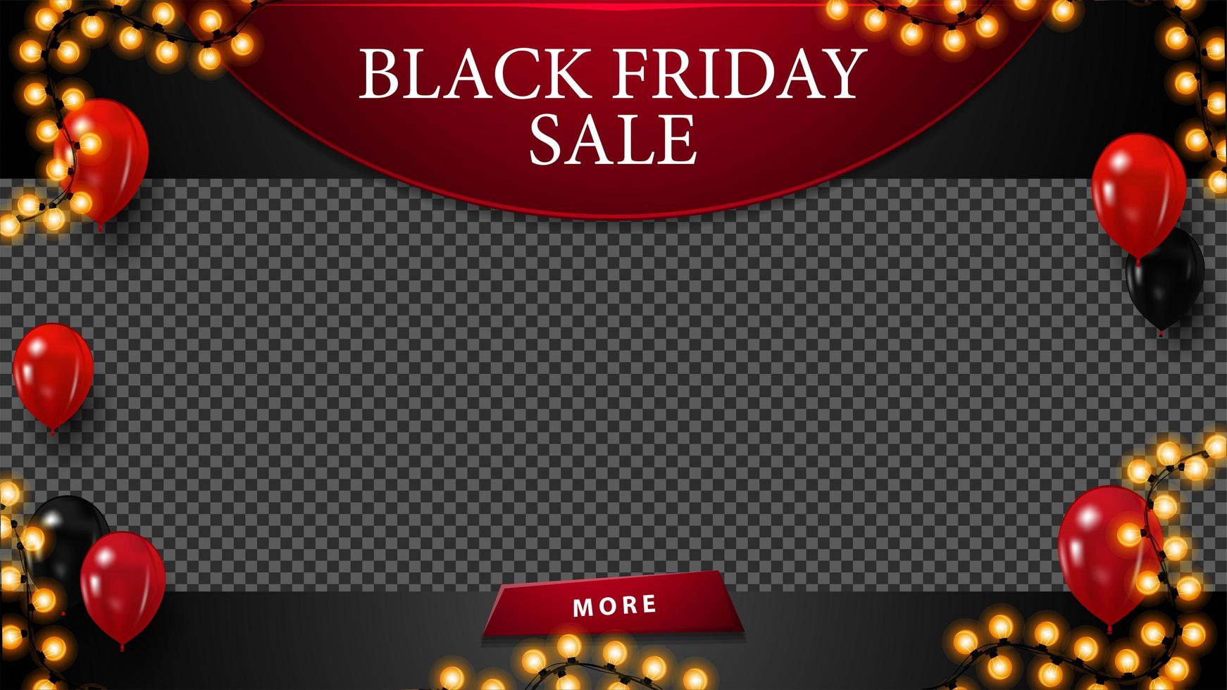 Black Friday Sale, discount blank template vector