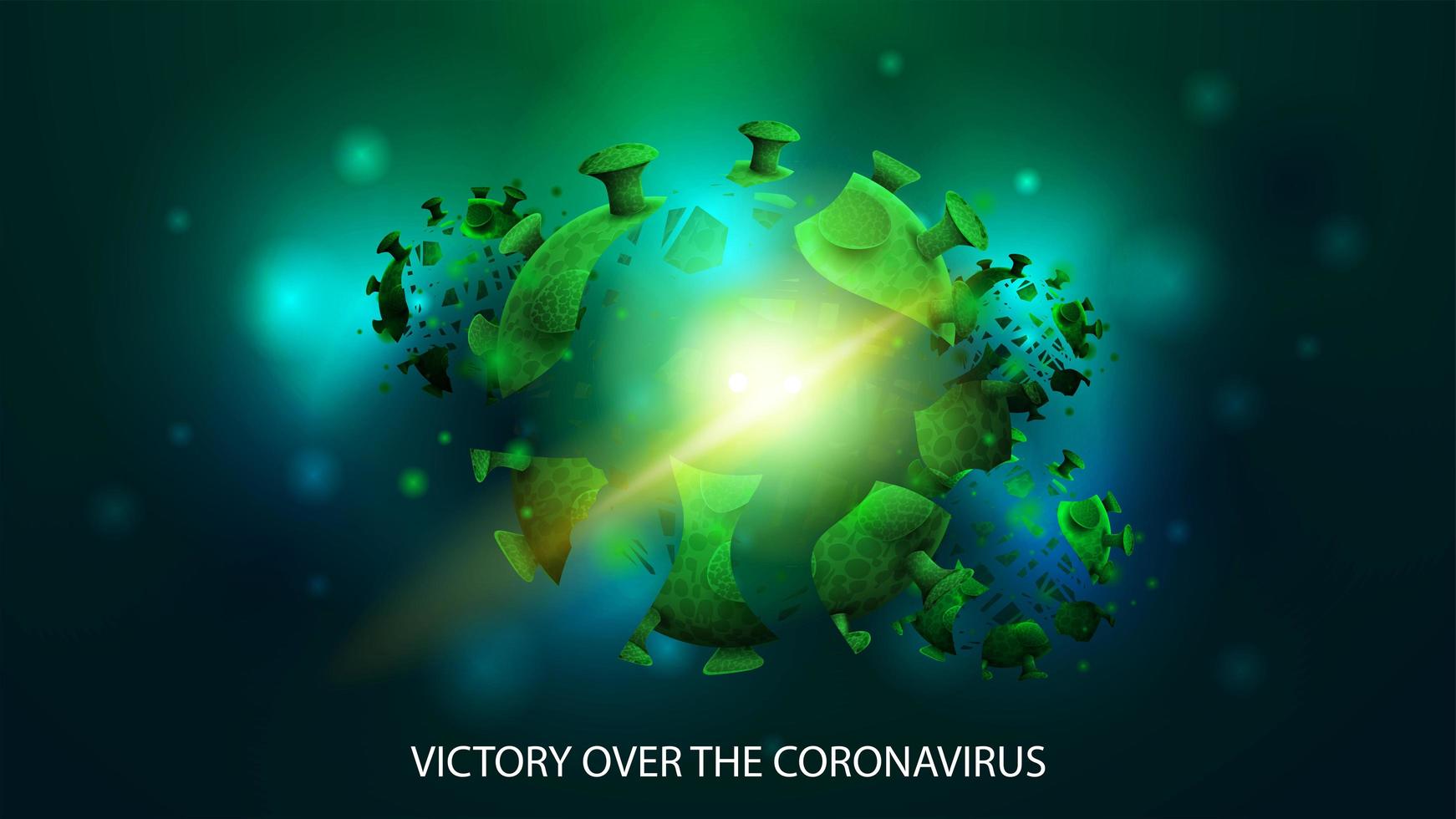 Coronavirus molecule on an abstract dark background vector
