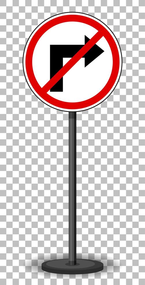 Red traffic sign on transparent background vector