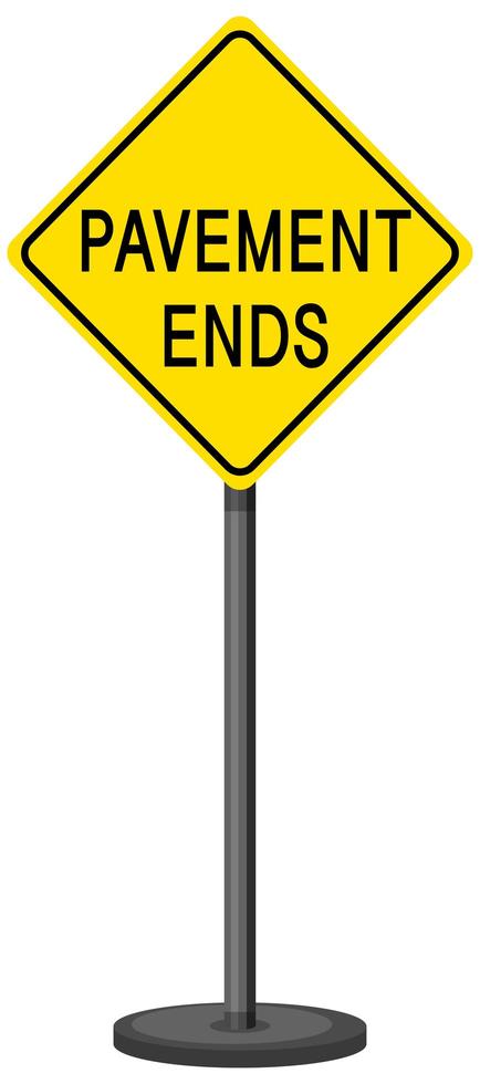 Yellow traffic warning sign on white background vector
