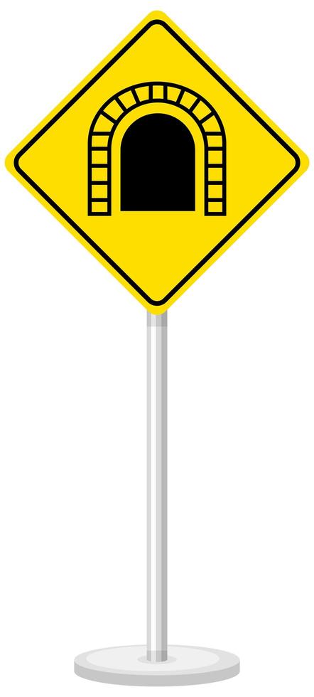 Yellow traffic warning sign on white background vector