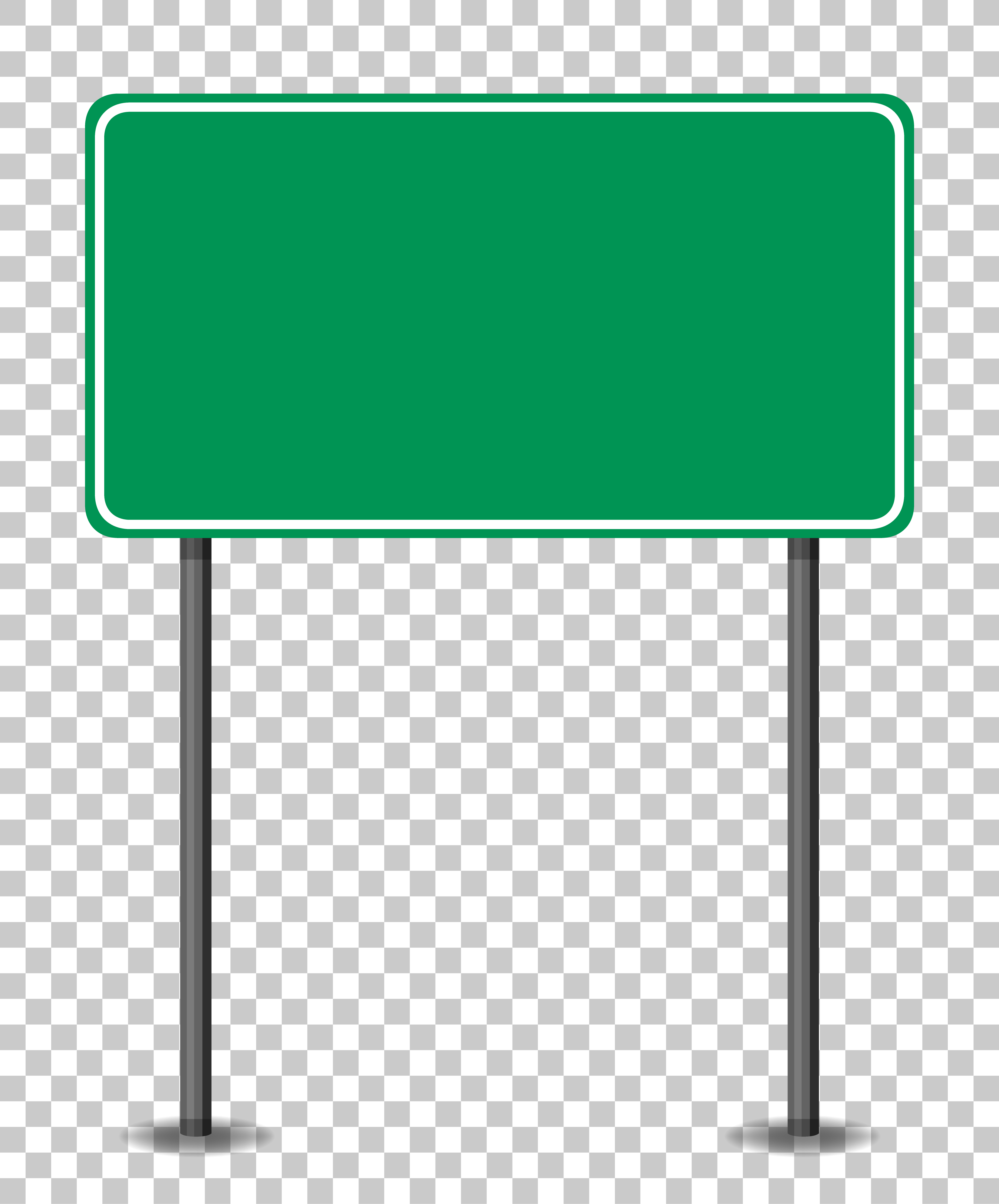 Empty green traffic banner on transparent background 1482508 Vector Art