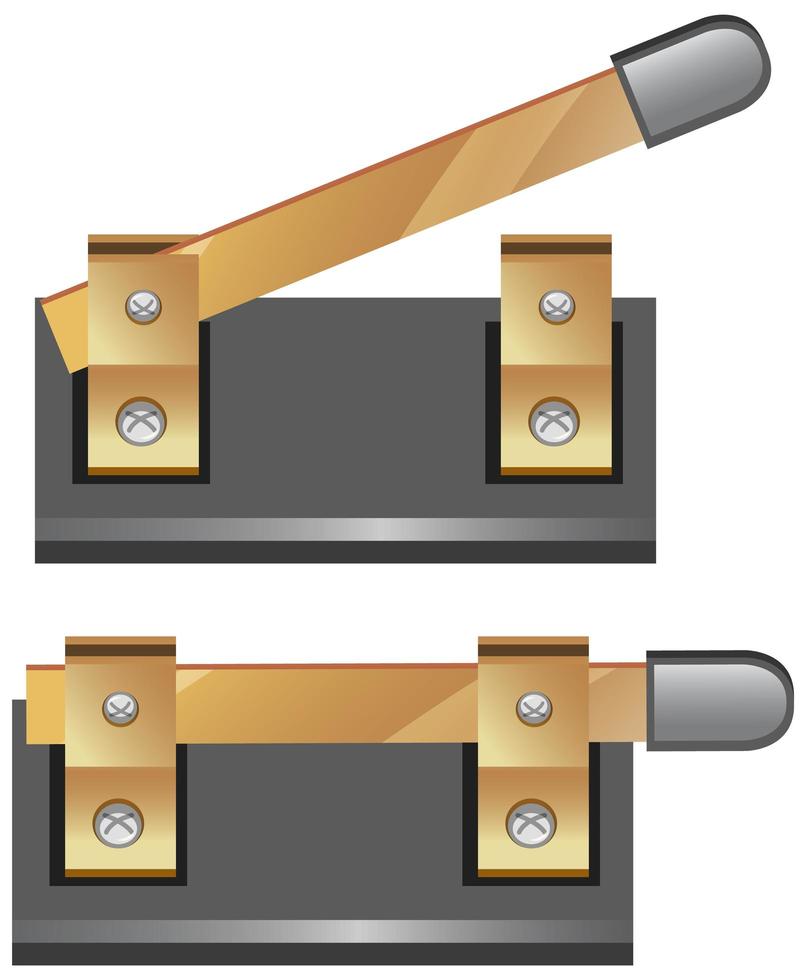 Cambiar objeto de circuito electrónico aislado sobre fondo blanco. vector