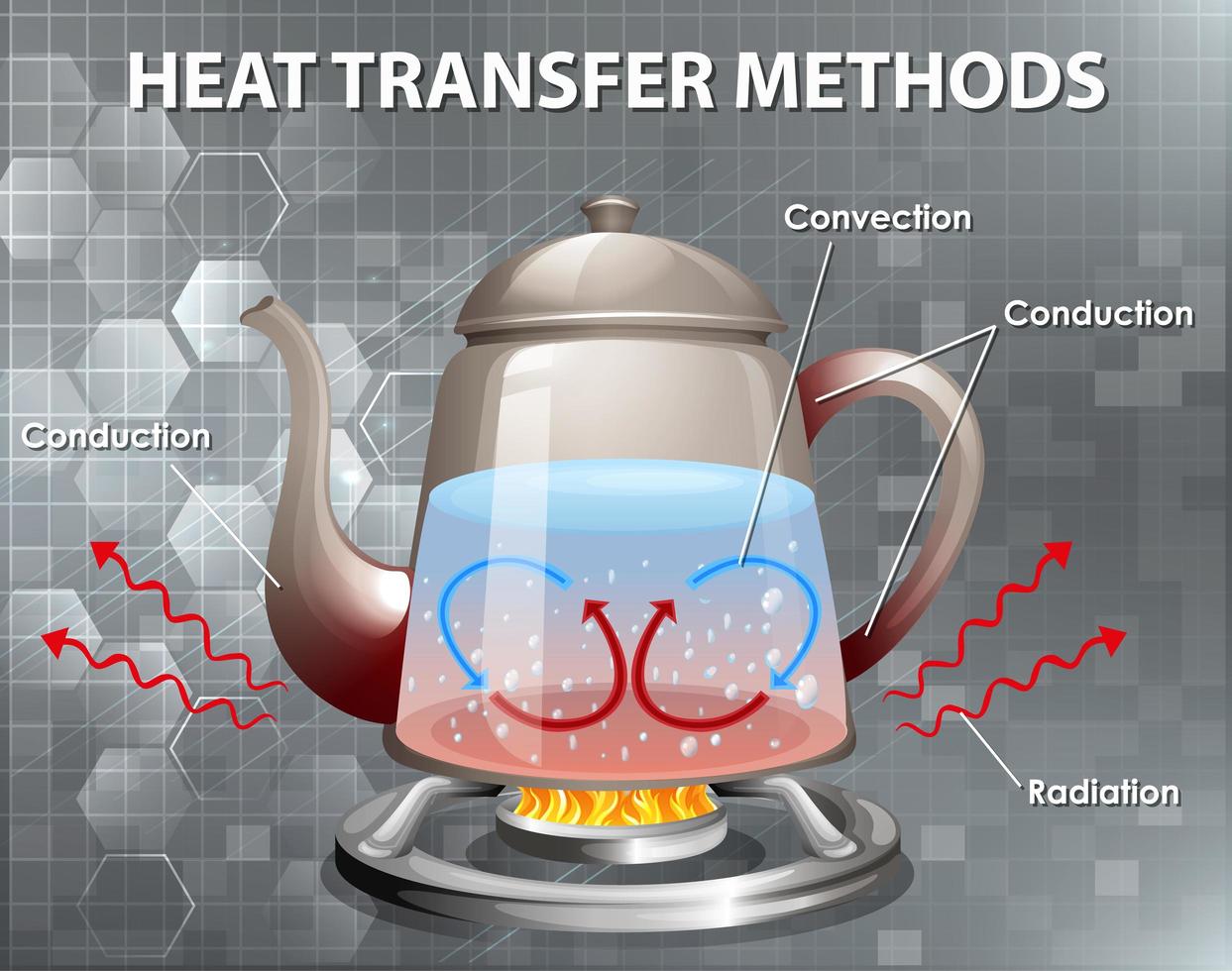 métodos de transferencia de calor vector