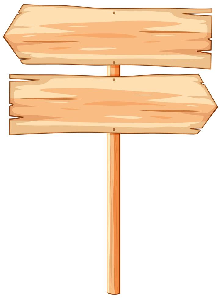 Wooden banner sign board isolated vector