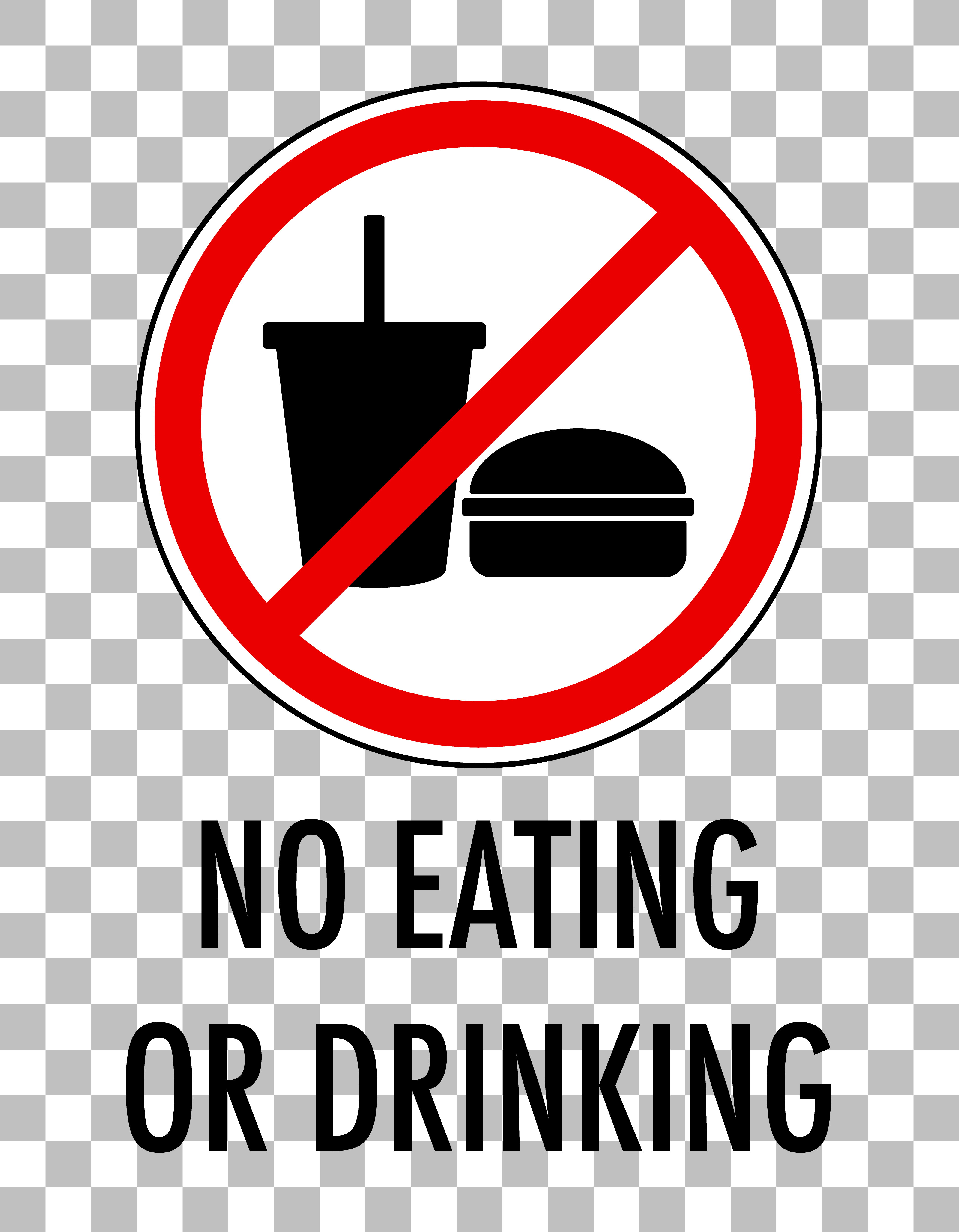 No Eating Signage